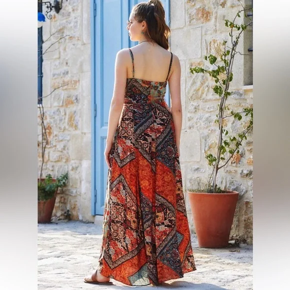 NWT Organic Viscose Maxi Dress | Adjustable Wrap | Event Prom Gala Dressing - Picture 8 of 13